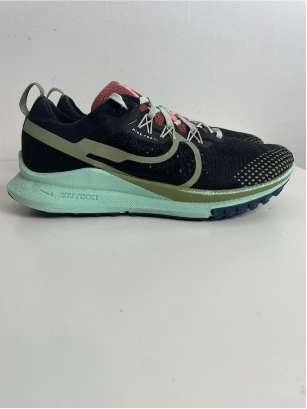 Nike React Pegasus Trail 4 Men’s Size 7.5 Black Hiking Outdoor Running